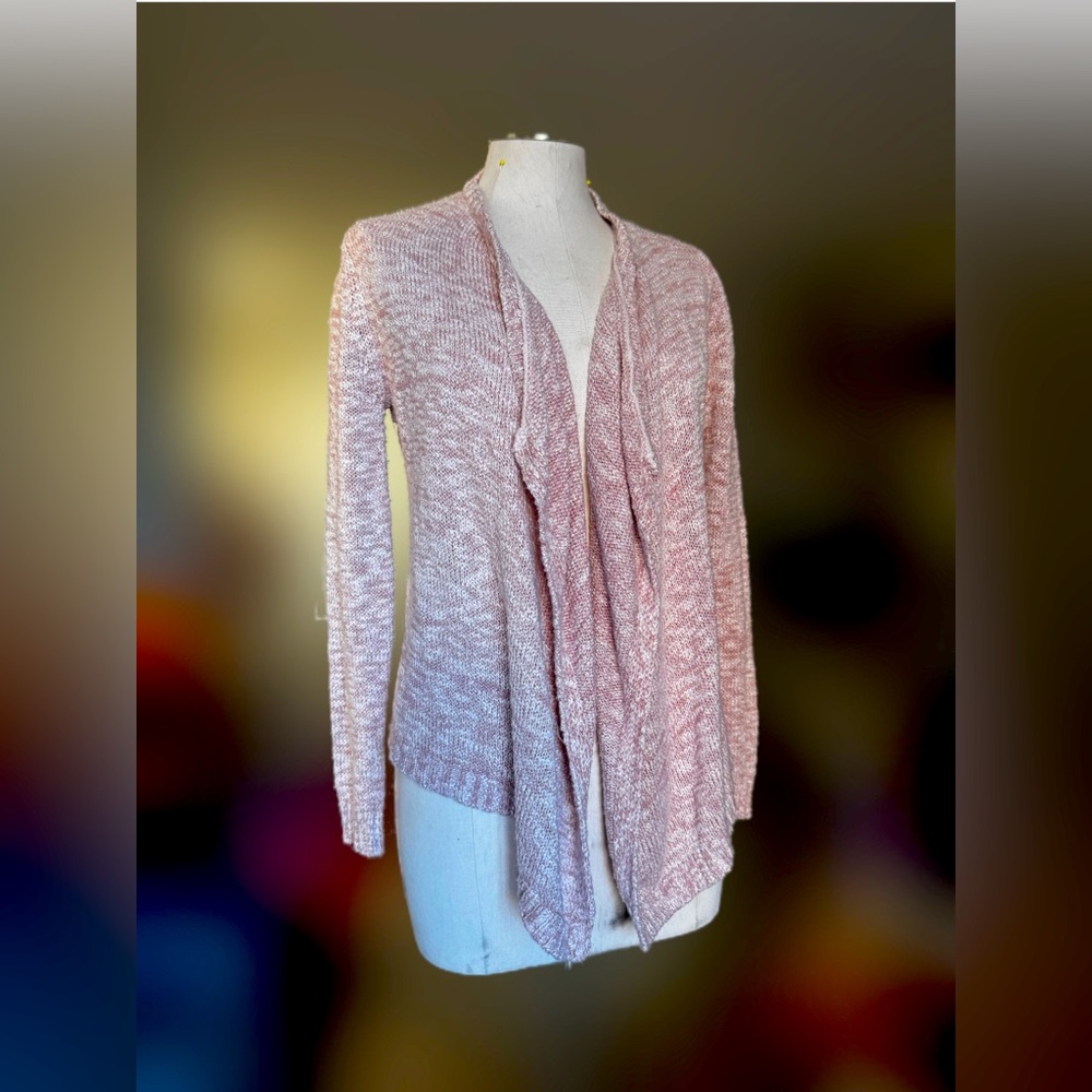 Light pink cardigan blazer sweater
